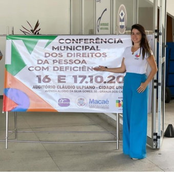 Marina Thalitta de Souza Frouche na V Conferência Municipal dos Direitos da Pessoa com Deficiência